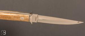  Couteau " Small Fighter " custom droit par William Gordon Defreest - Ivoire de morse et ATS-34