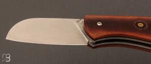  Couteau  "  Tarasque " custom de David Margrita - Mbull Knives - Micarta vintage et 14c28N