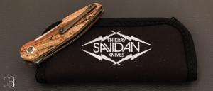 Couteau "  Xylo  " Hêtre échauffé et RWL-34 par Thierry Savidan