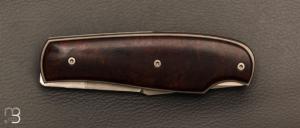   Couteau " custom " pliant de David Lespect - Ironwood et C105