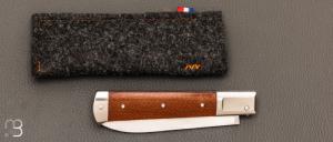  Couteau  " custom " par Vincent Lafaye - Micarta et lame en 14c28n