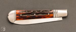   Couteau " Inspiration Issoire/Yssingeaux " par Honoré Vilain - Amber stag et RWL34