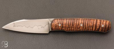   Couteau " liner lock " custom de David Lespect - Koa et C105