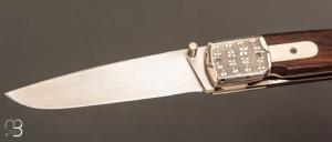   Couteau " liner lock " custom par Philippe RICARD - Bois de fer et RWL34