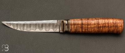 Couteau fixe nordique par Kaj EMBRETSEN - Damas et Australian blackwood