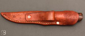   Couteau " Puukko " droit de José Viale - Bois de fer d'Arizona et damas Vlad Matveev