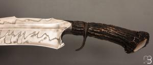   Couteau " Grand Bowie Sub hilt  " de Samuel Lurquin - Cerf sambar