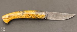  Couteau " 1515 collection Globetrotter " par Manu Laplace - Erable négundo stabilisé