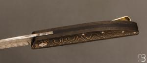   Couteau " 450# " par Des Horn - Fatcarbon "Unigold" et Damasteel