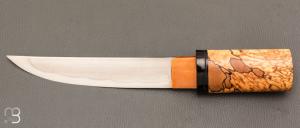  Couteau "Aïkuchi " fixe par Citadel Dep Dep - Hêtre debout stabilisé