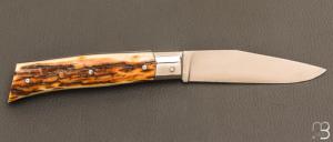   Couteau " Alpin " par Erwan Pincemin - Ivoire de mammouth et lame en N690