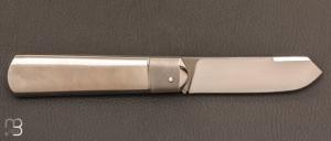   Couteau " Barlow " custom par Olivier Ouertal - Inox et lame en RWL-34