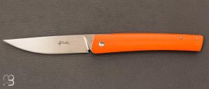   Couteau " Basic " G10 orange "pocket clip" de Jean Pierre Martin