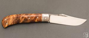  Couteau " Big Trapper " par Laurent Gaillard - Fourche de peuplier stabilisée et 90McV8