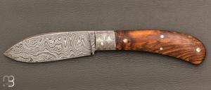    Couteau " Bombé " custom de Jérôme Bellon - Pistachier et damas