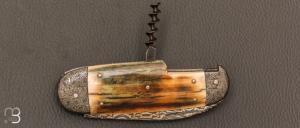   Couteau " Bouledogue 2 pièces " Damas de Jean Pierre Veysseyre