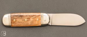 Couteau  " Bouledogue  " par Mathieu Herrero - Ivoire de mammouth et 14c28