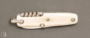 Couteau de poche Canif 3 pièces ivoire de mammouth par J. Mongin