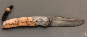  Couteau " Clint " par Florian Keller - Mammouth et damas plume