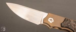  Couteau " Creed " custom framelock par Thierry Savidan - Titane et Fat carbon