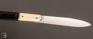 Couteau " Effilé "  par Adrien Vautrin - Mammouth et corne noire