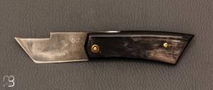 Couteau " Eustache " pimontais par Geoffroy Gautier - Corne noire