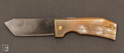   Couteau " Eustache " piémontais par Geoffroy Gautier - Corne