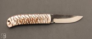 Couteau  "  Fidel " de poche manche en pomme de pin stabilisé par Citadel Dep Dep