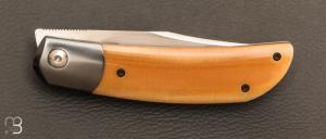     Couteau  " Foxy " custom par Maxime Belzunce - Micarta et RWL34