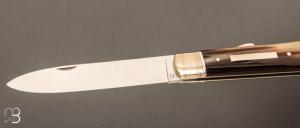 Couteau " Gros cul " par Adrien Vautrin - Corne blonde et 14c28N