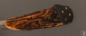  Couteau " Intégral " fixe de Camille Sennegon -Bois de cerf et lame en W1