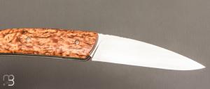 Couteau " L’Esti " à cran carré de Sylvain Petit - Les Couteaux du Mitou - Bouleau et C130