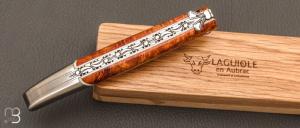 Couteau " Laguiole 12cm " par Laguiole en Aubrac - Loupe d'amboine