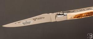   Couteau Laguiole en Aubrac 12 cm manche en ivoire de mammouth