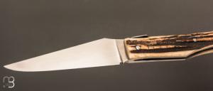   Couteau " Laguiole " custom par Nicolas Couderc - Bois de cerf et RWL34