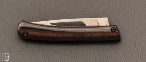 Couteau " Le 26 " par MTBlades Benjamin Thuillier - Micarta lin et lame en 14C28