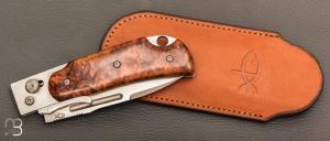 Couteau " Le Destin " par Éric Parmentier - Loupe d'amboine