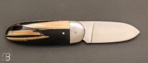 Couteau " Le Manu " par La Bonne Trempe - Mammouth résine et 14c28