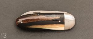 Couteau " Le Manu " par La Bonne Trempe - Mammouth résine et 14c28