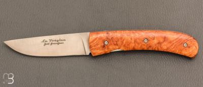 Couteau " Le Vosgien " par Joël Grandjean - Loupe d'amboine