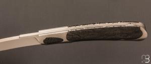 Couteau " Legend " pliant artisanal de Cyril Kalisz - Fatcarbon Spacecoral et RWL34