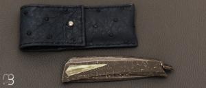   Couteau " Liner-Lock " par Alain & Joris Chomilier - Damas inoxydable Chad Nichols