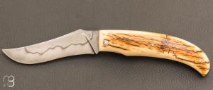   Couteau " M8 " de Silvain Dixneuf - Ivoire de mammouth et C130