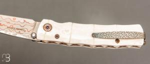  Couteau MC33MD par Mcusta - Corian et Rainbow damascus - Limited Edition