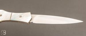   Couteau " Magna Pinna " fait main par Laraud Blade  - Nacre et 14C28
