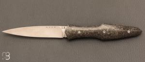   Couteau "Magna Pinna" fait main par Laraud Blade  - Fibre de carbone et 14C28
