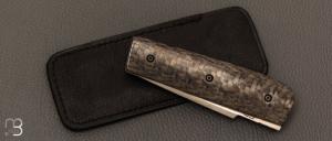 Couteau " Mastard " custom par Christophe Arbogast - Fibre de carbone et lame en RWL34