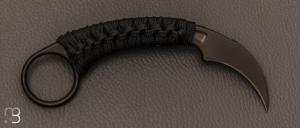  Couteau PiKa Karambit tressé noir par Bastinelli Créations