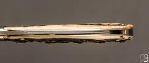  Couteau " Pompinette " pliant fait main par Bastien Toubhans - Atelier Beau Merle - Bois de cerf