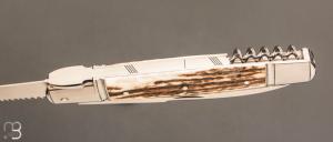 Couteau " Rumilly 4 pièces " par Romain Alvarez - Bois de cerf et RWL34